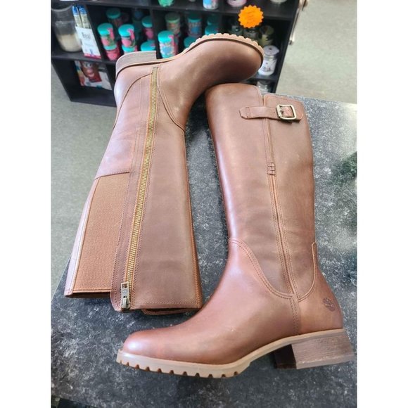 Timberland Women's Banfield Tall Waterproof Riding Boot, Size 7 - Picture 7 of 9